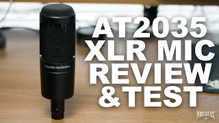 Audio Technica AT2035 XLR Condenser Mic Review  Test [upl. by Sackey]