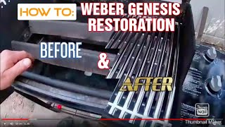 WEBER GENESIS GRILL RESTORATION EASY amp INEXPENSIVE [upl. by Suirtimid]