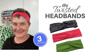 DIY TWITSTED HEADBANDS  3 EasyToMake Styles [upl. by Baseler]