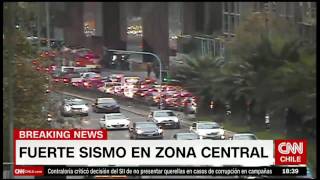 Así se sintió en vivo el intenso sismo de Valparaíso en CNN Chile [upl. by Bathelda537]