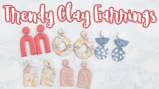 DIY POLYMER CLAY EARRINGS  HOW TO MAKE CLAY EARRINGS  CLAY EARRING TUTORIAL [upl. by Idnal522]