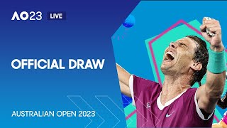 LIVE  Official Draw  Australian Open 2023 [upl. by Lillis]