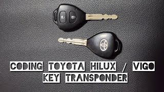 Toyota Hilux key transponder coding and remote locking N70 Kun26 [upl. by Htenywg]