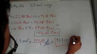 Estequiometría Conversión entre moles y gramos [upl. by Festus699]