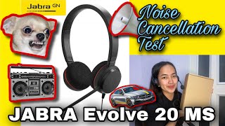 NOISE CANCELLATION TEST amp HOW TO OPTIMIZE  JABRA EVOLVE 20 MS [upl. by Acireit]