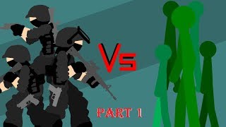 SWAT VS ZOMBIE  PART 1  Pivot Animator [upl. by Allicsirp]