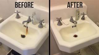 How To Remove Rust Stains From A Porcelain Sink [upl. by Nynnahs]