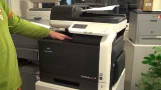 Konica Minolta Bizhub C35 Multifunction Laser Printer Overview [upl. by Akinahs]