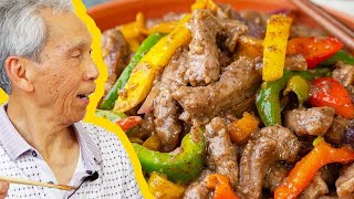 🤤 Dads MOUTHWATERING Black Pepper Beef Stir Fry 黑椒牛柳 [upl. by Tawnya]