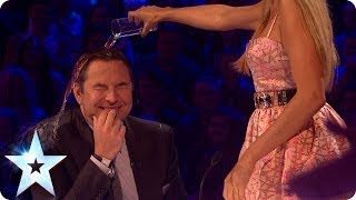 David gets a soaking from Alesha on BGMT  Britains Got More Talent 2014 [upl. by Ettennil783]