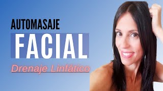 AUTO MASAJE FACIAL DRENAJE LINFÁTICO  Muy Efectivo 👆 [upl. by Carbo]