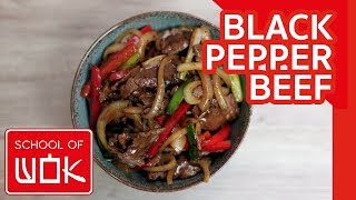 Simple Chinese Black Pepper Beef Stir Fry Recipe [upl. by Llirred620]