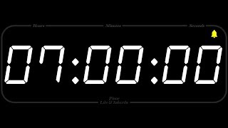 7 Hour  TIMER amp ALARM  1080p  COUNTDOWN [upl. by Oijile506]