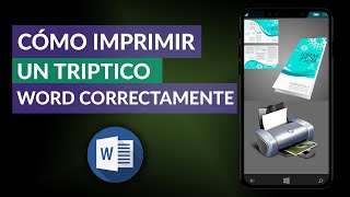 Cómo Imprimir un TRÍPTICO en Word Correctamente [upl. by Kecaj]