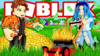 ROBLOX LAWN MOWING SIMULATOR [upl. by Nnawtna]