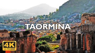 Taormina Italy 🇮🇹  4K Drone Footage [upl. by Aynik]