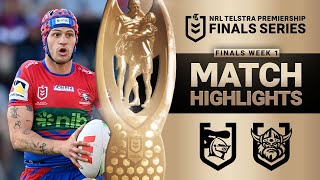 NRL 2023  Knights v Raiders  Match Highlights [upl. by Pathe]