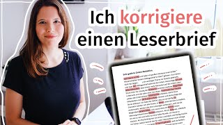 Korrektur eines Leserbriefs Besser Deutsch schreiben B2 [upl. by Novahs]