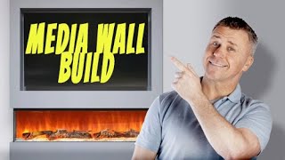 How to build a media wall with electric fireplace and TV  Media Wall Build [upl. by Arocal324]