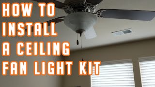 How To Install A Ceiling Fan Light Kit [upl. by Izak]