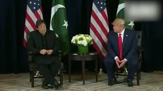 Watch Trumps reaction as Imran Khan talks about India Afghanistan Iran [upl. by Yor11]