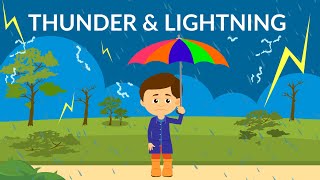 What causes thunder and lightning  Thunderstorm  Video for Kids [upl. by Yentiw302]