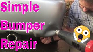 How to repair a Dent in a Rubber or Plastic Bumper quick and easily [upl. by Alexis401]