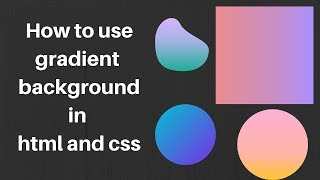 How To Use Gradient Background In HTML And CSS [upl. by Dorison]