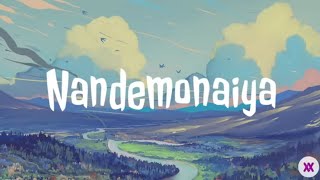 Japanese soft song • Nandemonaiya  Mone Kamishiraishi Mitsuha  Lyrics Video [upl. by Annaicul529]