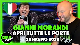 Gianni Morandi  Apri tutte le porte REACTION  SANREMO 2022 [upl. by Beauchamp584]