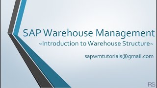 SAP WM Introduction to Warehouse Structuremp4 [upl. by Noah111]