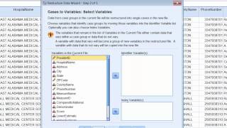 Restructure SPSS data from long to wide format [upl. by Ogilvy380]