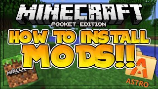 How to Install MODS in MCPE  3 DIFFERENT TUTORIALS  Minecraft PE Pocket Edition [upl. by Tor698]