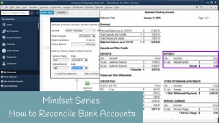 Mindset for QuickBooks How to Reconcile Your Bank Account [upl. by Imre]