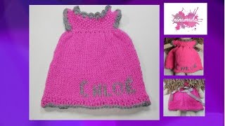 DIY Robe Pour Poupée Au Tricot  How To Knit A Doll Dress [upl. by Fisa]