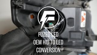 Factory HID headlight to LED Conversion How to install [upl. by Utas]