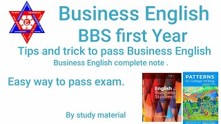 BBS first year Business English Easy to pass exam  by study material [upl. by Enelahs]