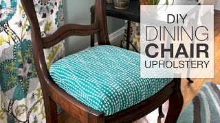 How to Reupholster Dining Chairs  DIY Tutorial [upl. by Raf575]