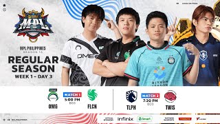 🔴 LIVE  MPL PH S15  FILIPINO  Week 1 Day 3 [upl. by Iznekcam]