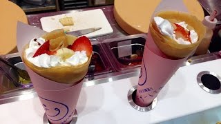 How they make Japanese Crepes in JAPAN [upl. by Yenor]