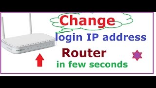 how to change ip address on netgear router in few seconds [upl. by Choo617]