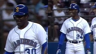 KCSEA Griffey Sr Jr hit backtoback singles [upl. by Eimam]