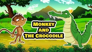 Monkey and the Crocodile  Panchatantra English Moral Stories For Kids  MahaCartoonTV English [upl. by Ellennahc]