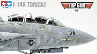 Top Gun F14A Tomcat Tamiya 148 model aircraft タミヤ [upl. by Pepillo]