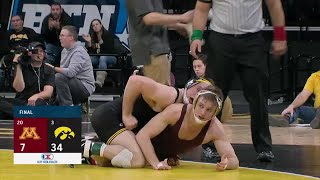 Minnesota at Iowa  Wrestling Highlights [upl. by Ettevroc282]