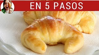 MEDIALUNAS DE MANTECA CASERAS Cómo hacer croissants [upl. by Ahseinet]