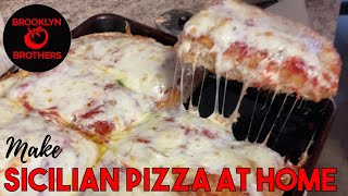 How to Make Sicilian Pizza at Home NYC Best Sicilian Pizza at Legendary Angelos Pizzeria [upl. by Errot200]