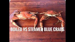 Boiled VS Steamed Blue Crabs  Head To Head Comparison [upl. by Fuhrman]