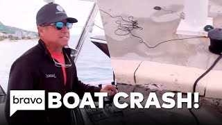 The Biggest Boat Crash In Below Deck History 😱  Bravo [upl. by Doy157]