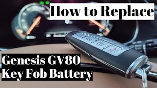 How to Replace a Genesis GV80 Key Fob Battery [upl. by Nwahsaj]